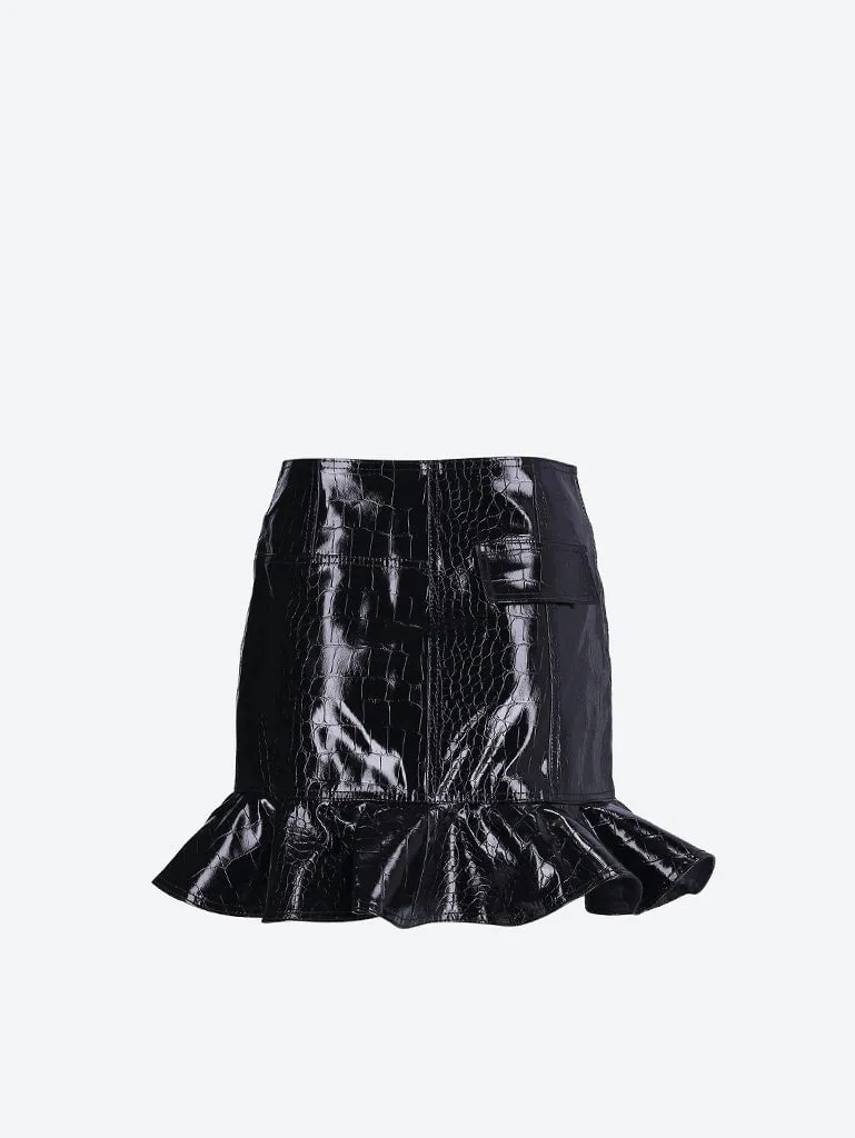 Future coated mini skirt