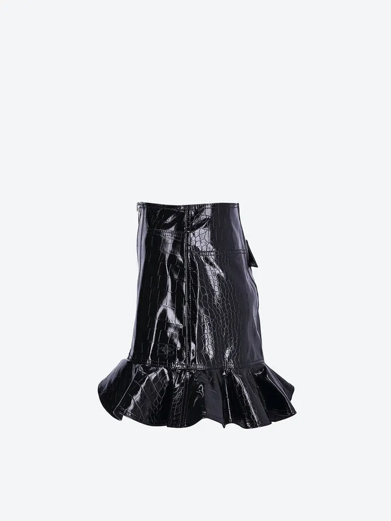 Future coated mini skirt