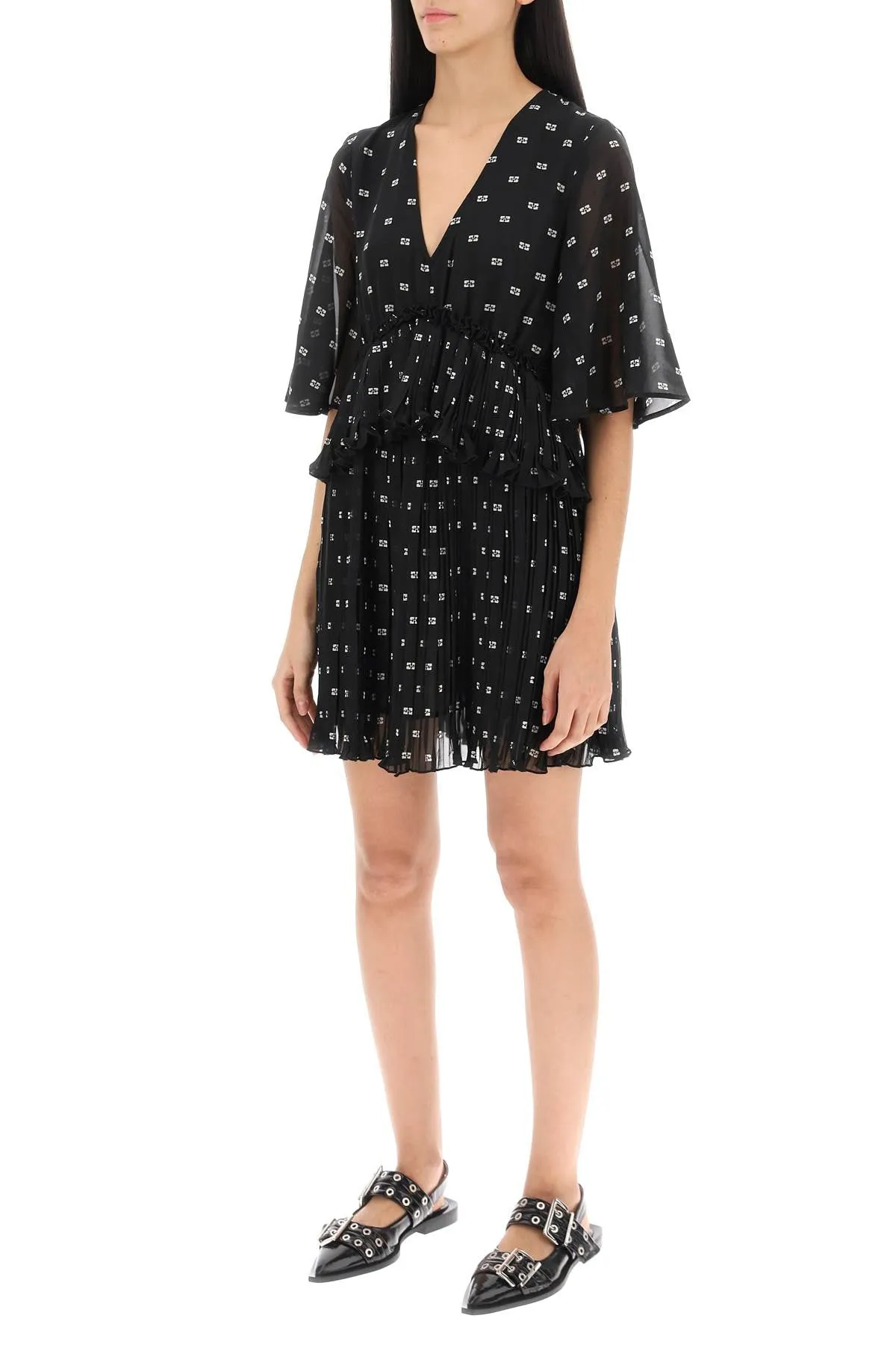 ganni butterfly mini dress