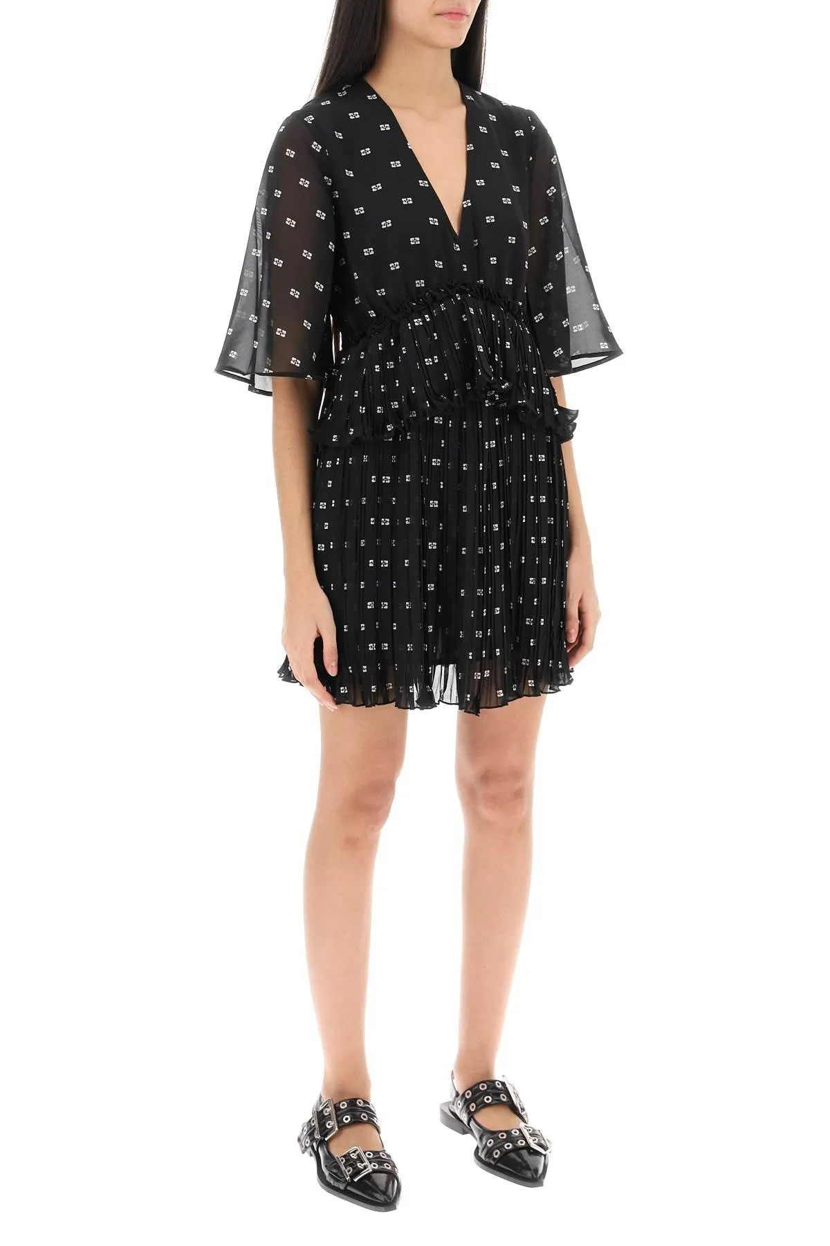 ganni butterfly mini dress
