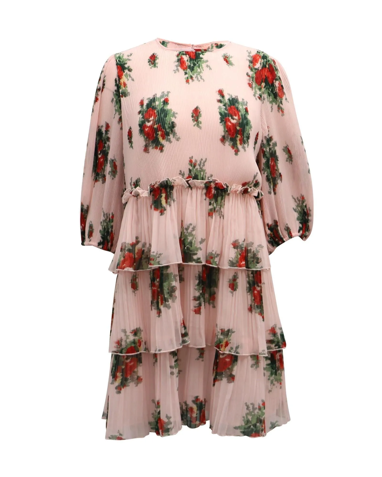 Ganni Floral Pleated Dress