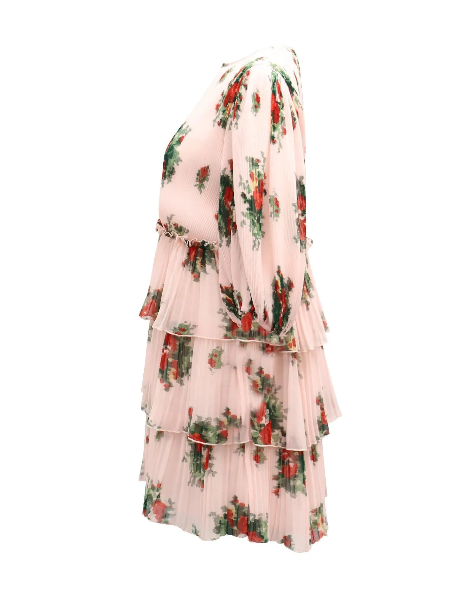 Ganni Floral Pleated Dress