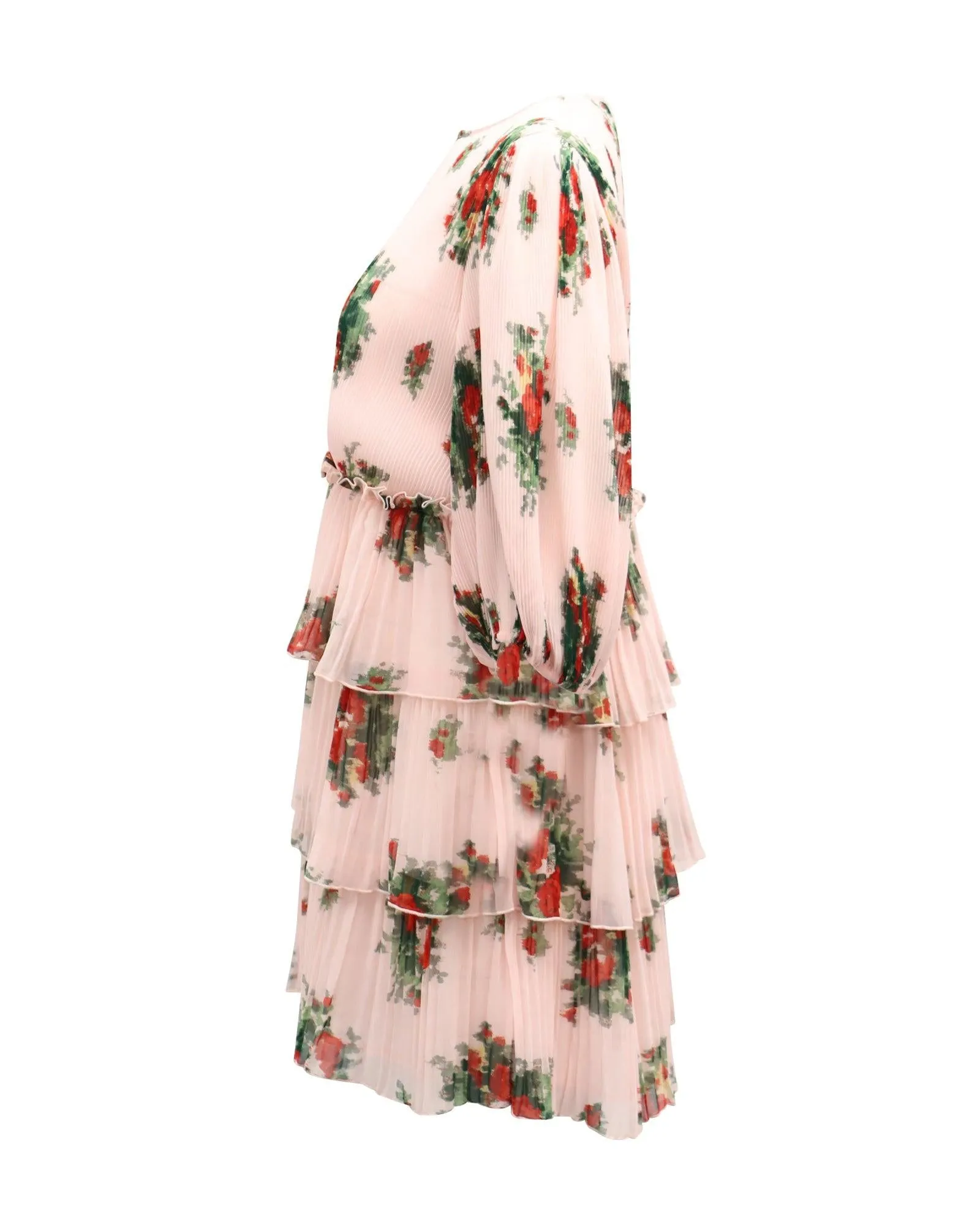 Ganni Floral Pleated Dress