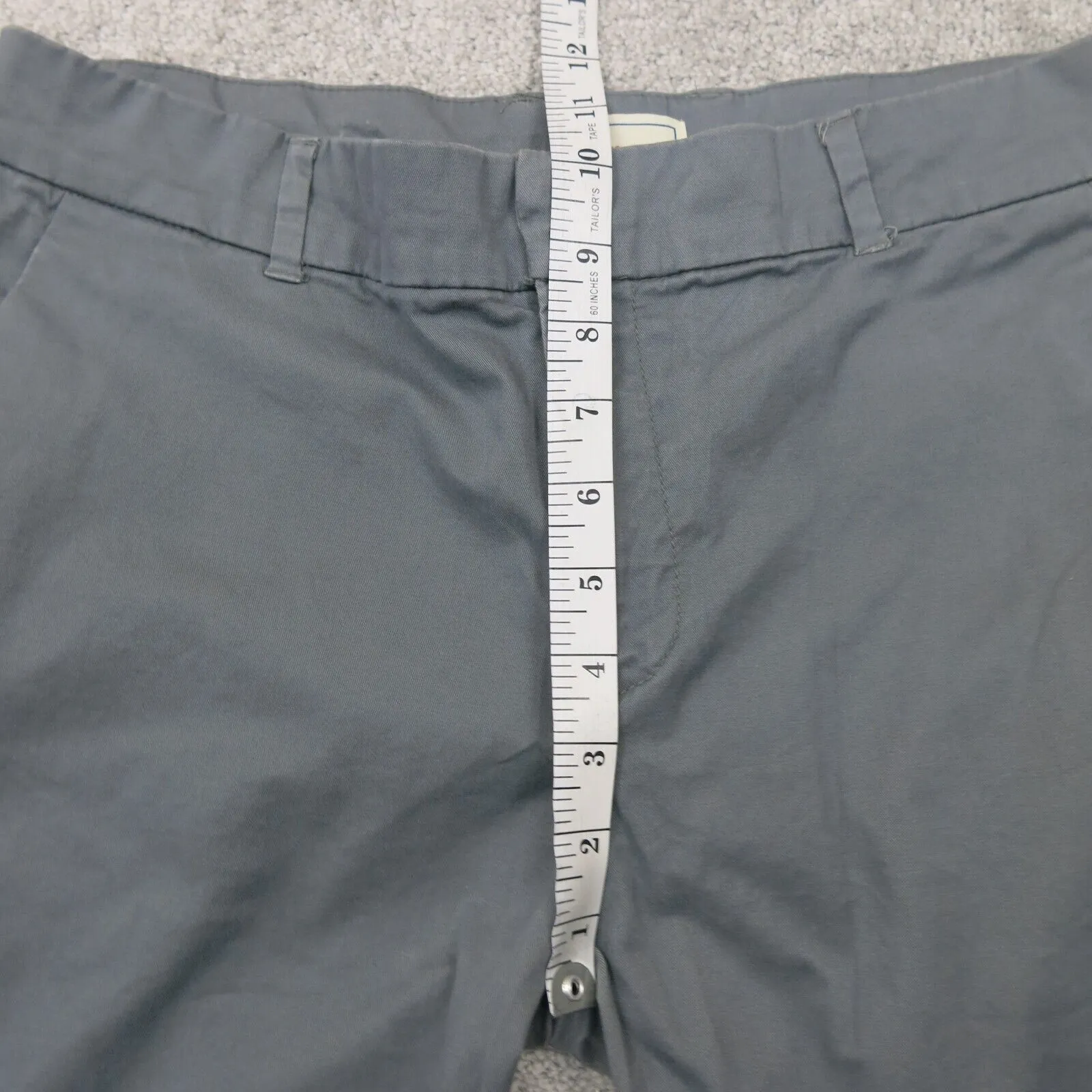 GAP Mens Straight Leg Chino Pant Mid Rise Slash Pocket Solid Slate Gray Size 8