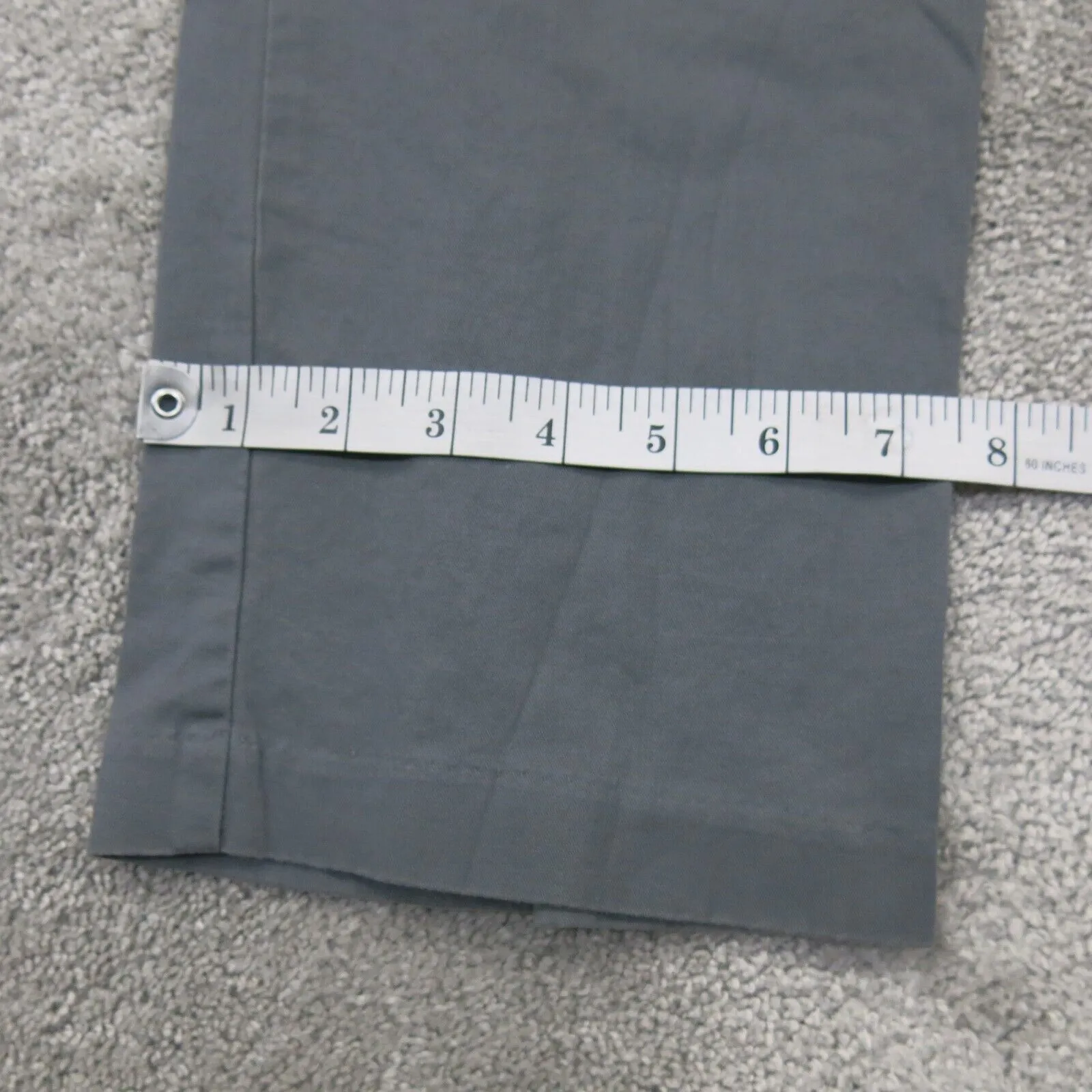 GAP Mens Straight Leg Chino Pant Mid Rise Slash Pocket Solid Slate Gray Size 8