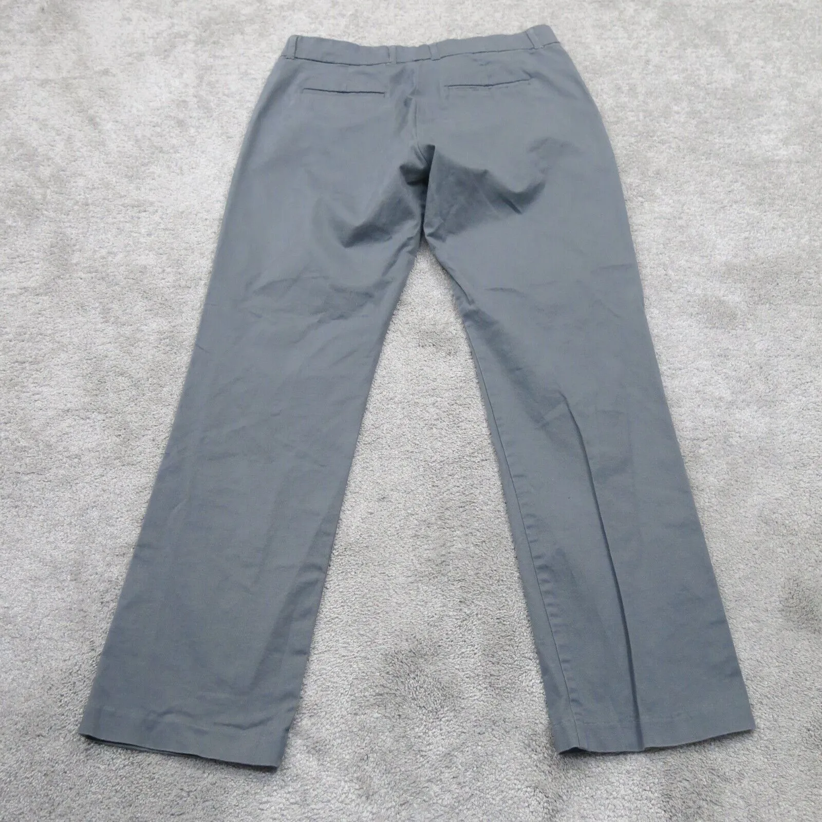 GAP Mens Straight Leg Chino Pant Mid Rise Slash Pocket Solid Slate Gray Size 8