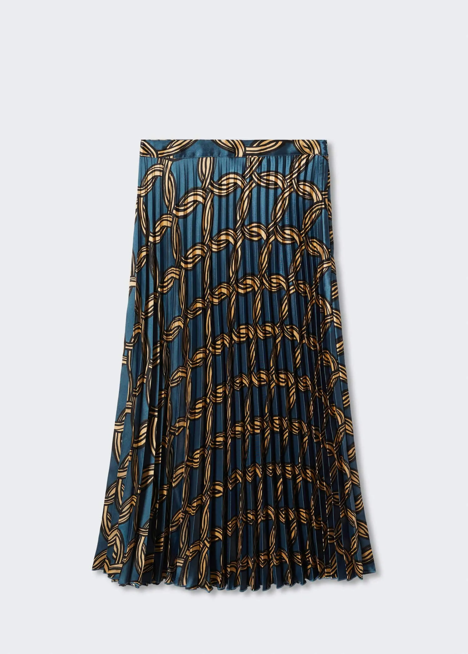 Geometric print pleated skirt