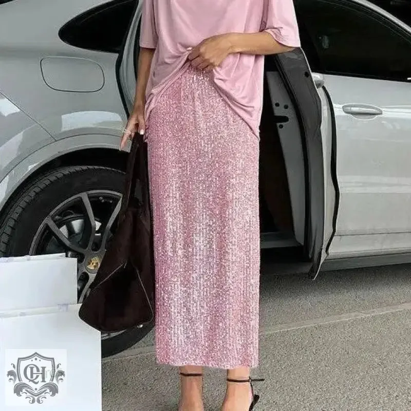 Glittering Sequin Maxi Skirt