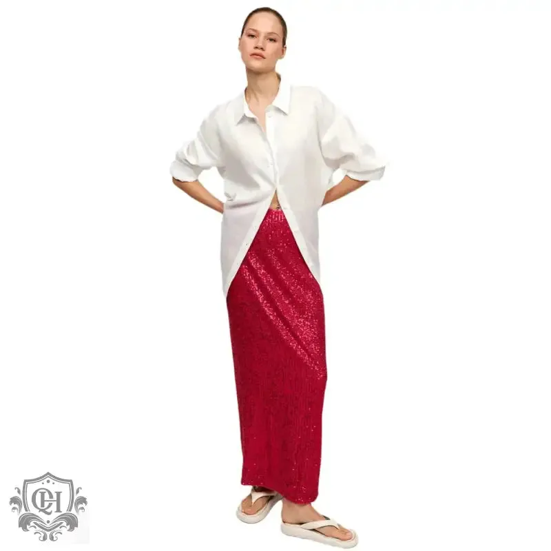 Glittering Sequin Maxi Skirt