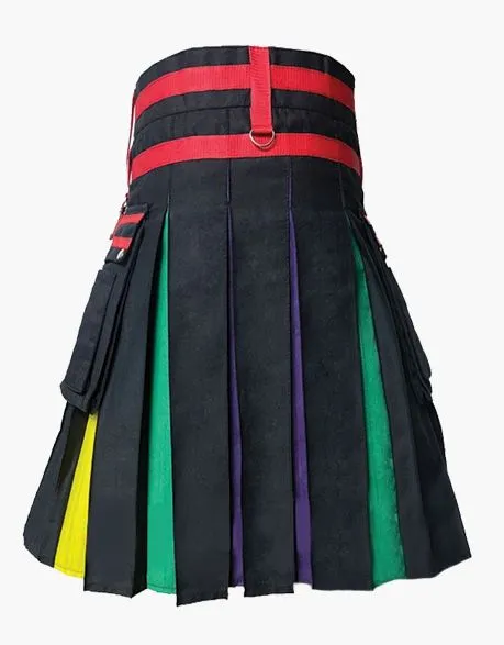 GOTHIC HYBRID BLACK RAINBOW KILT