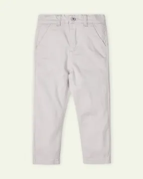 Grey Straight Fit Chino Pants