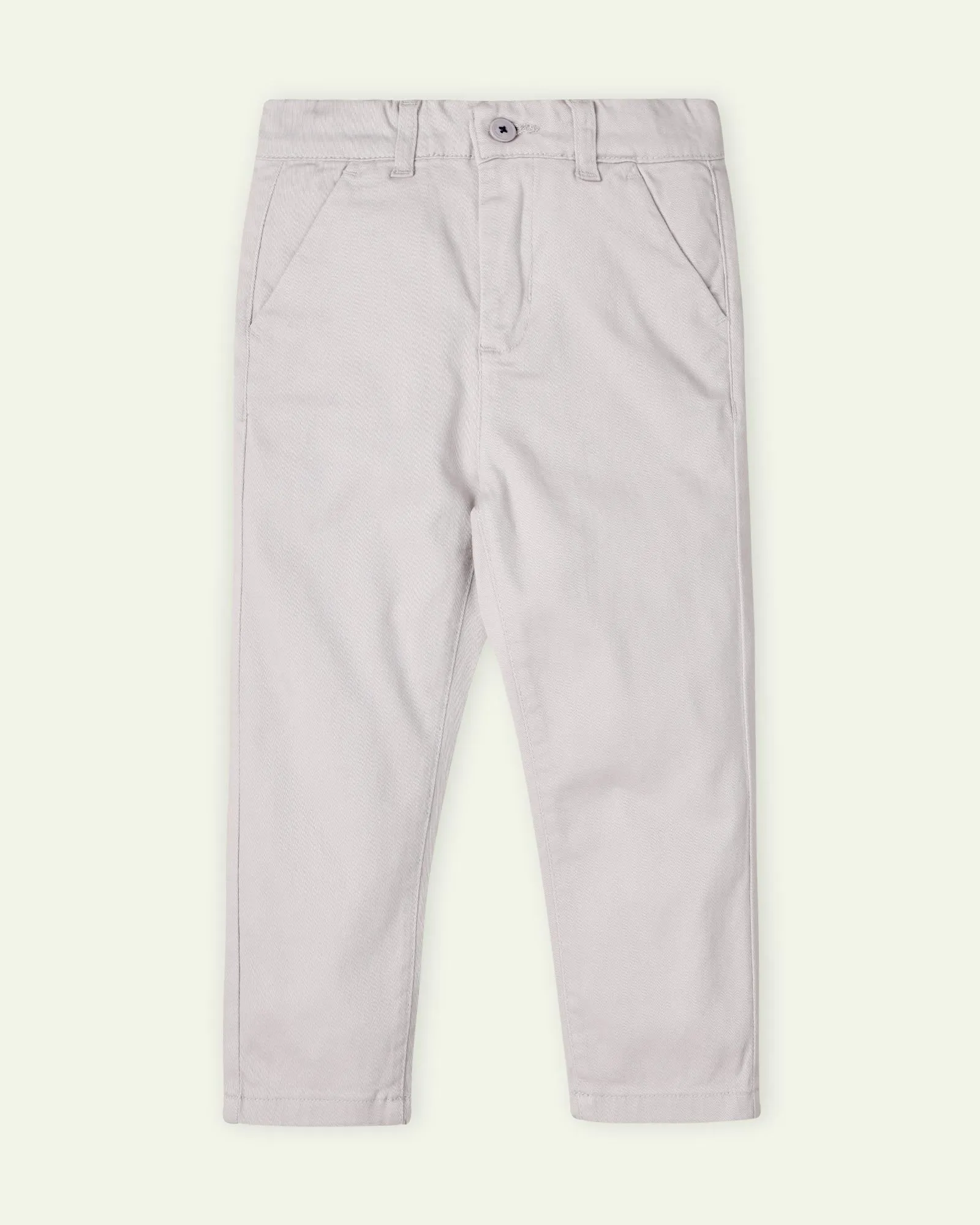 Grey Straight Fit Chino Pants