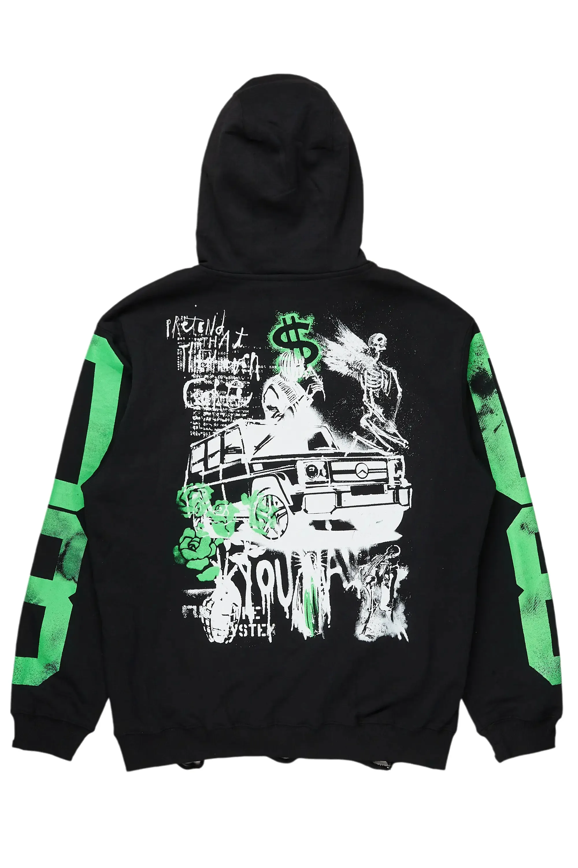Grill Black/Green Graphic Hoodie