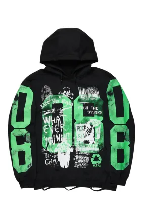 Grill Black/Green Graphic Hoodie