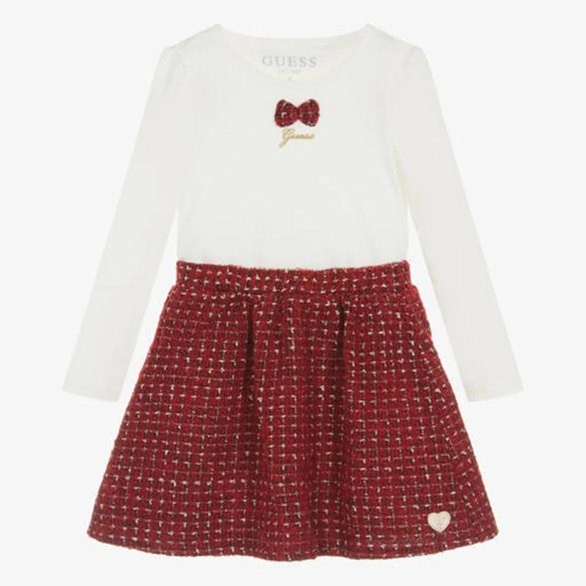 Guess - 2 piece top and red skirt set