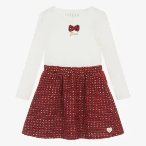Guess - 2 piece top and red skirt set