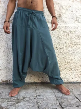 Harem Pants Cotton with Pockets Dusty Blue