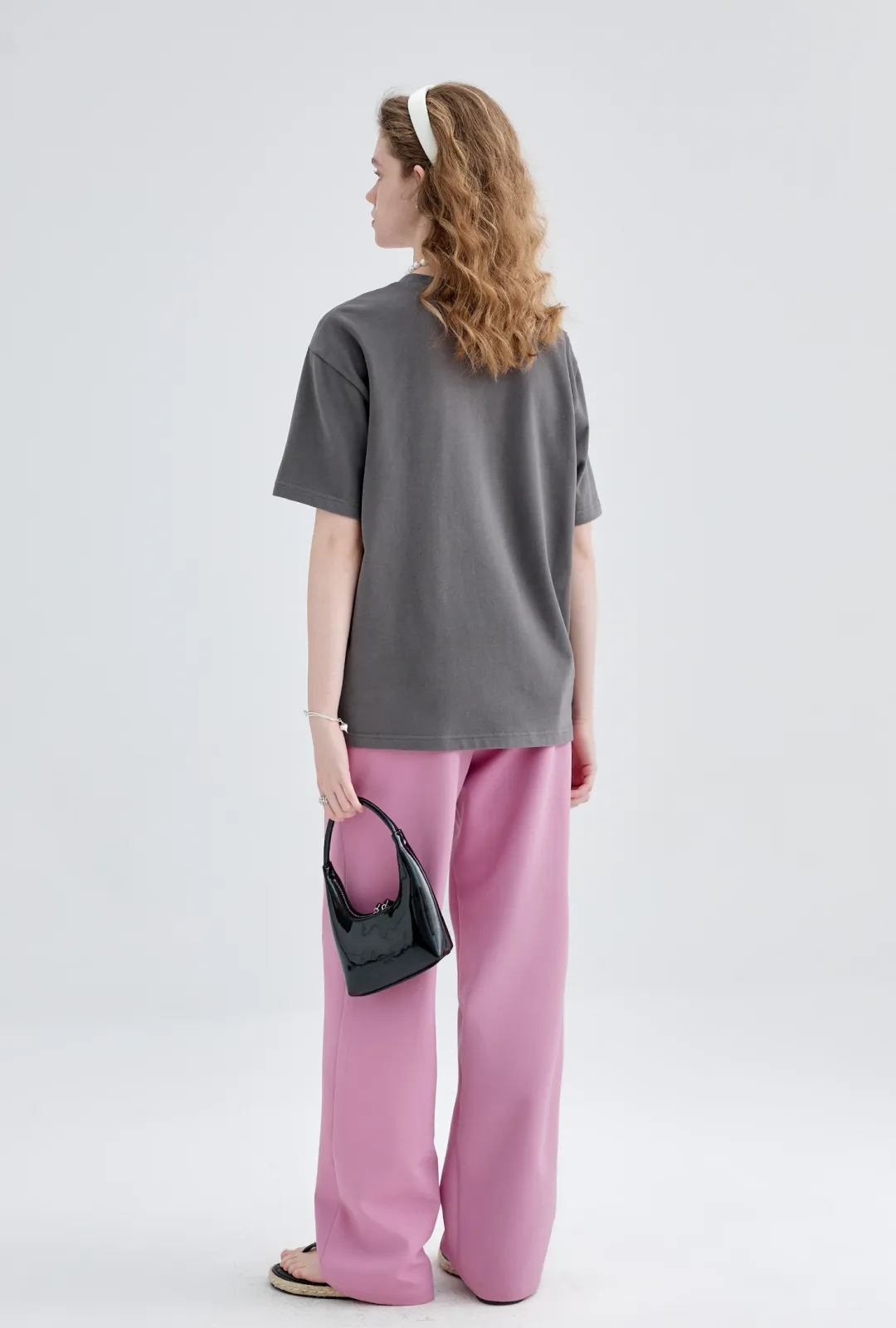 High Waist 2 Pleats Draped Pants