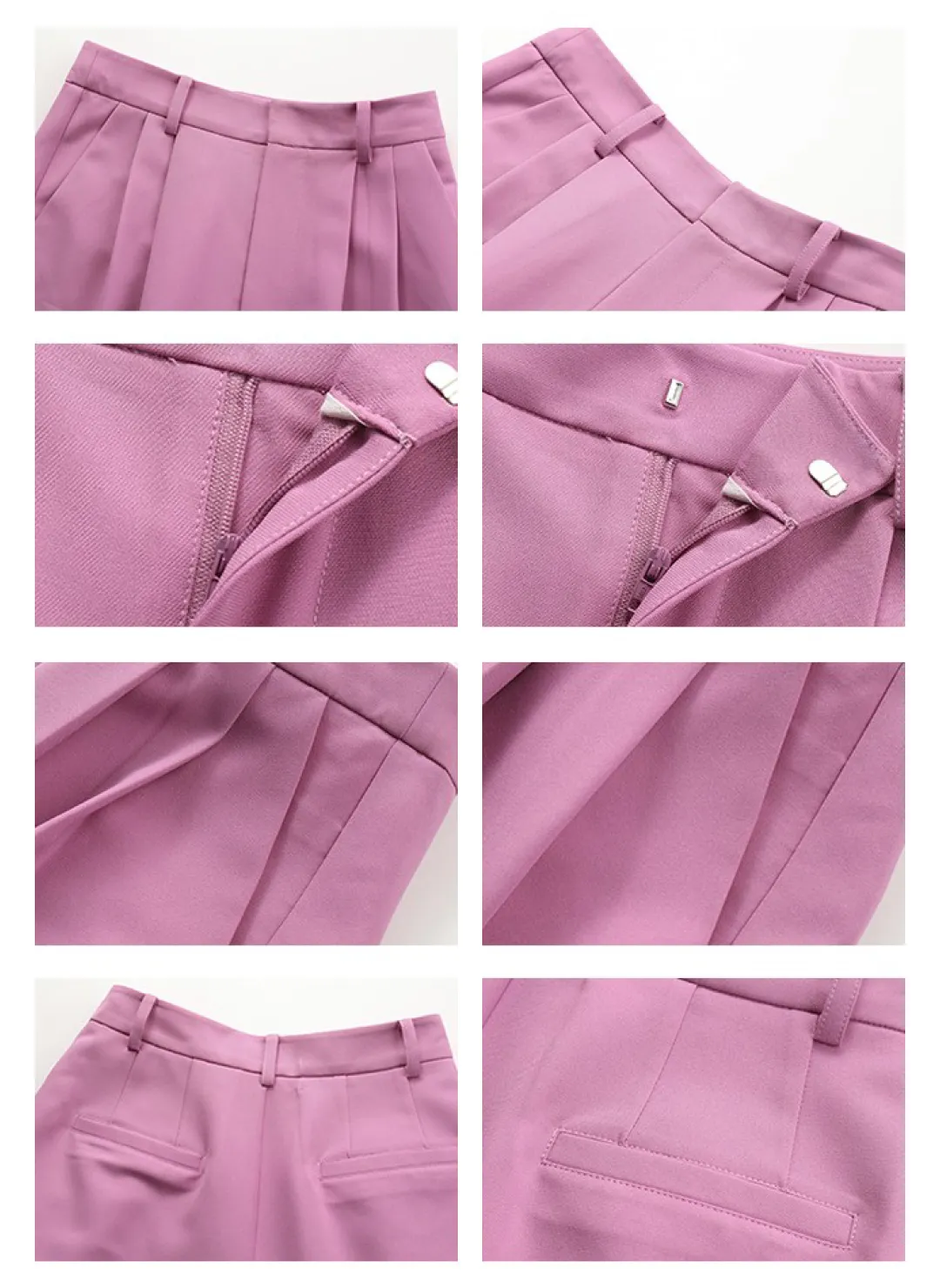 High Waist 2 Pleats Draped Pants