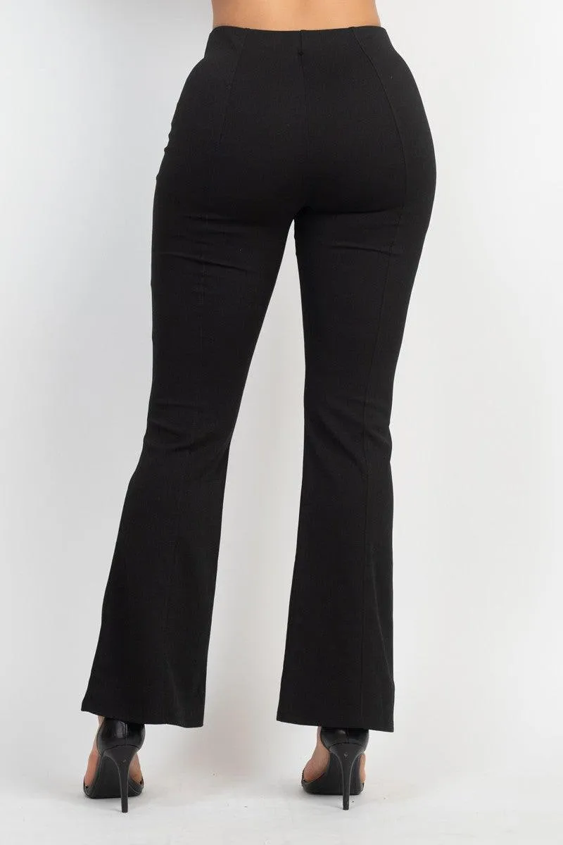 high waisted fit & flare pant