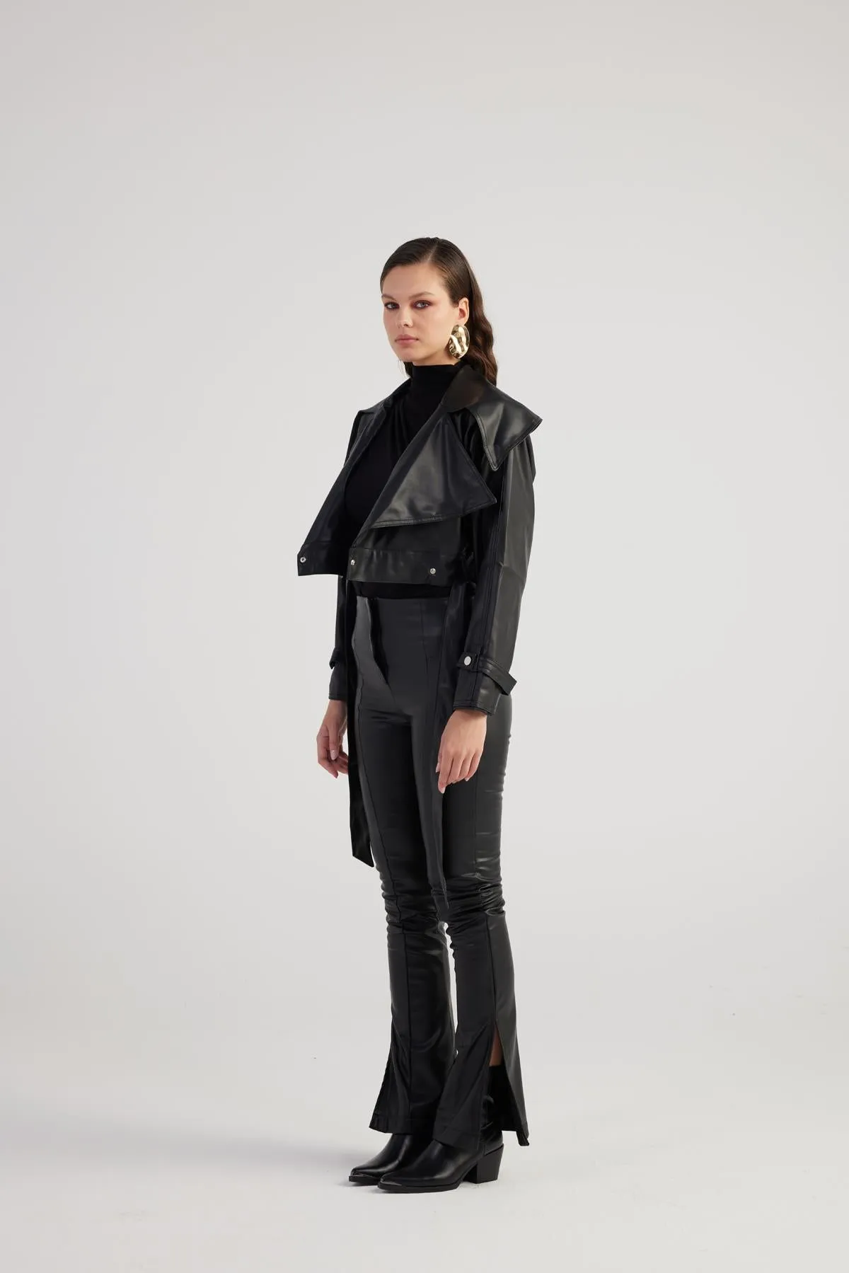 HLLY Women Neeko Leather Pants Black - Segovia