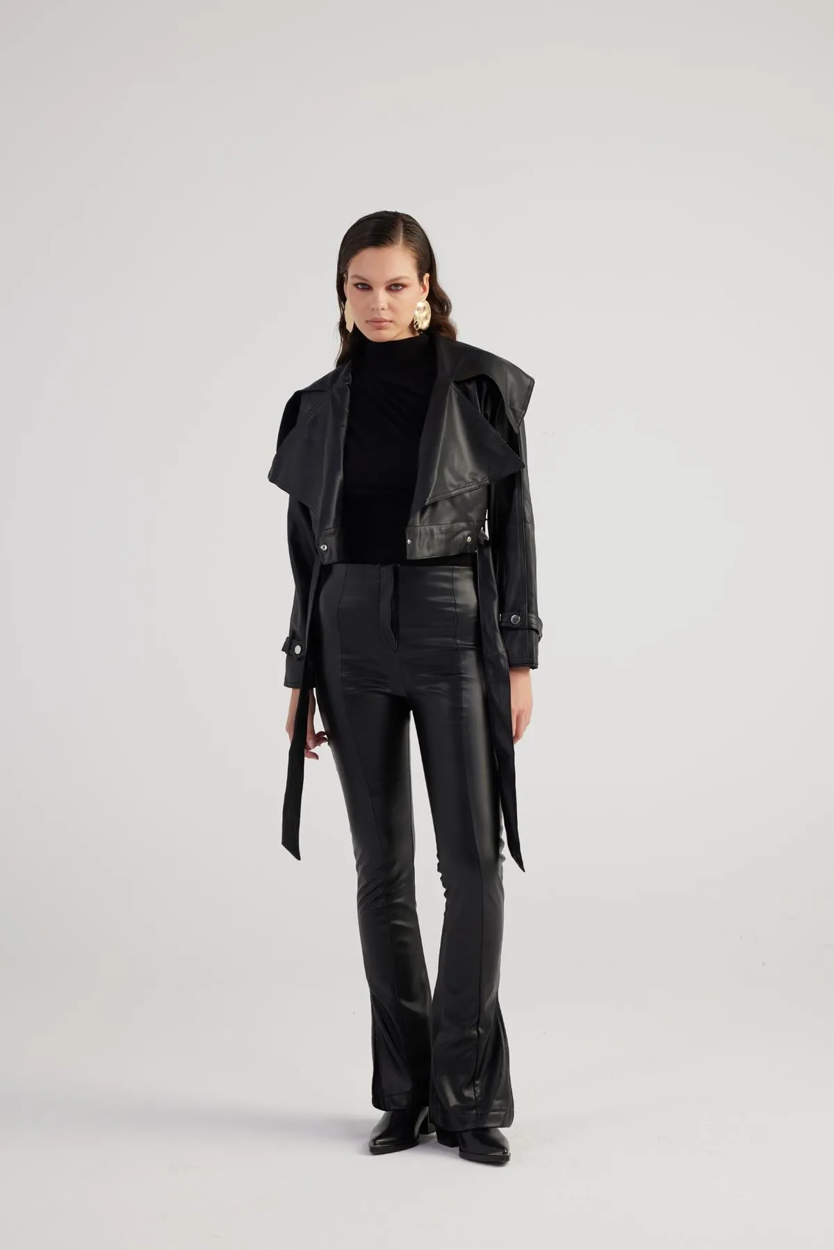 HLLY Women Neeko Leather Pants Black - Segovia