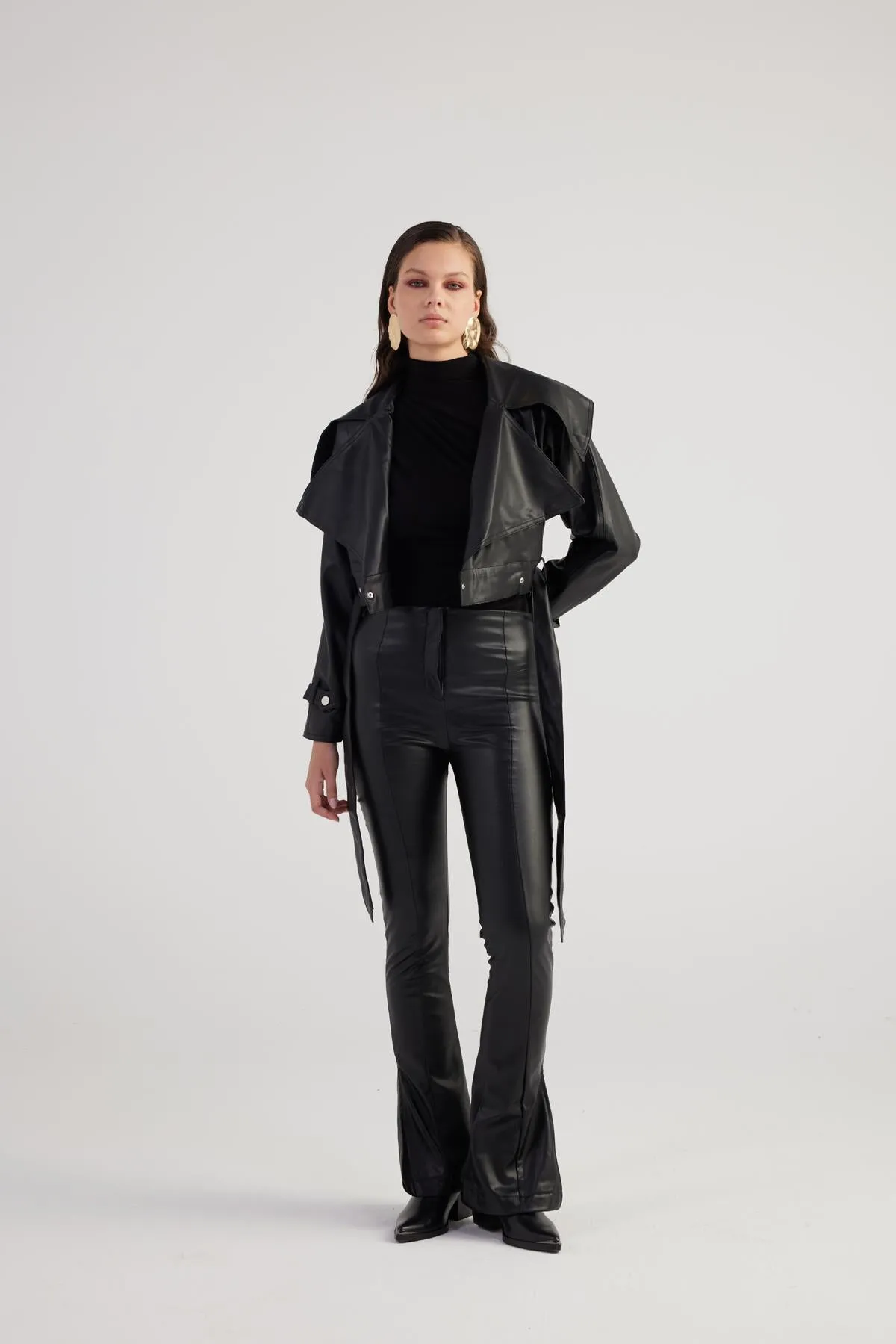 HLLY Women Neeko Leather Pants Black - Segovia