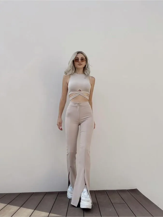 HLLY Women Shane Pants Beige - Chino