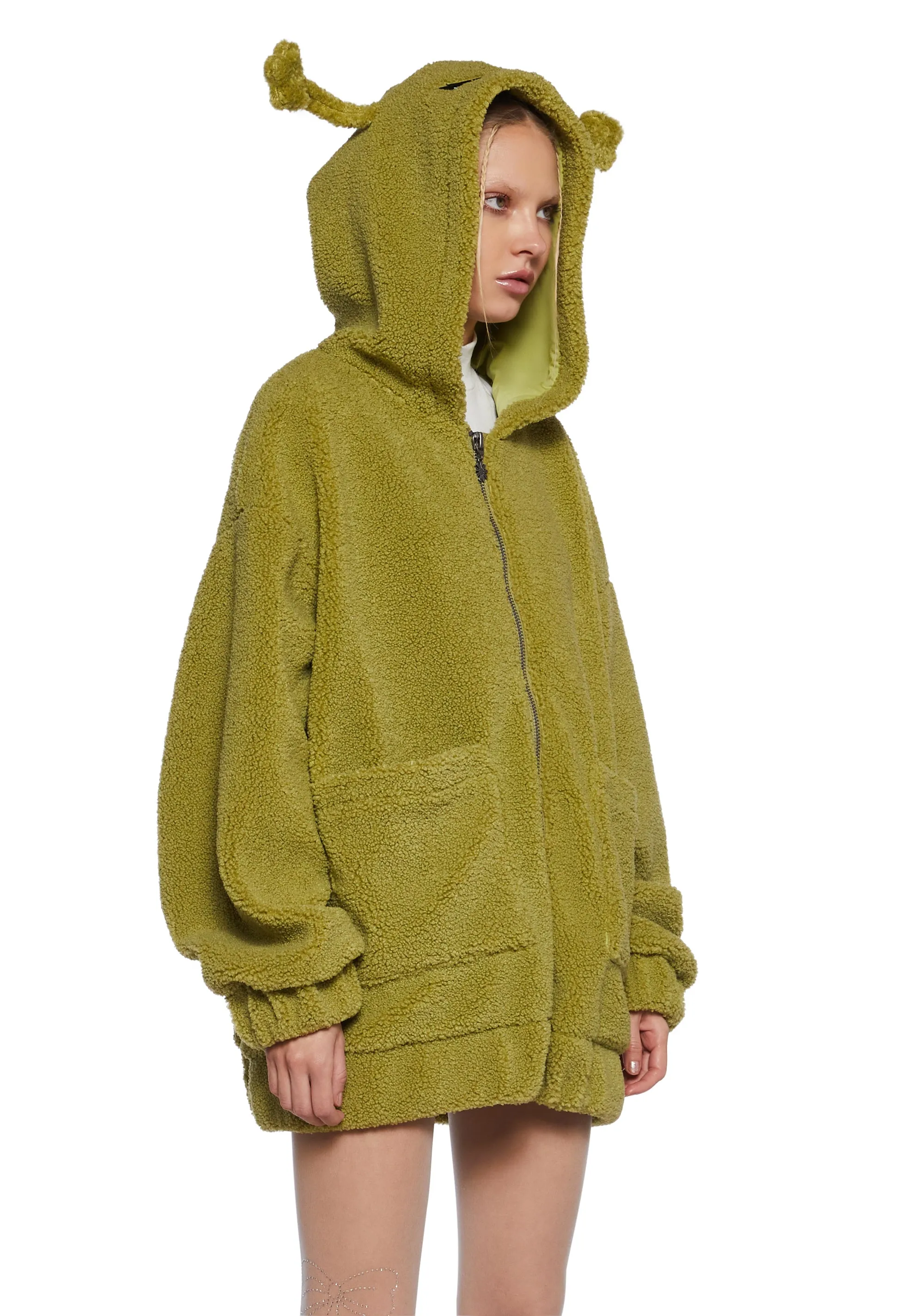 In Your Orbit Hooded Sherpa Jacket