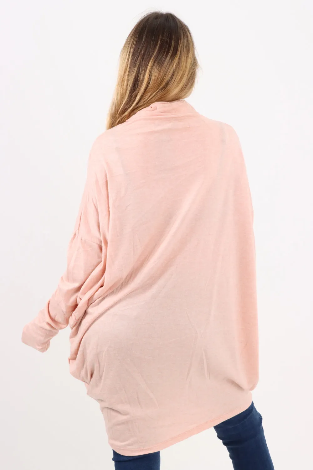 Italian Soft Knit Cowl Neck Tunic Top