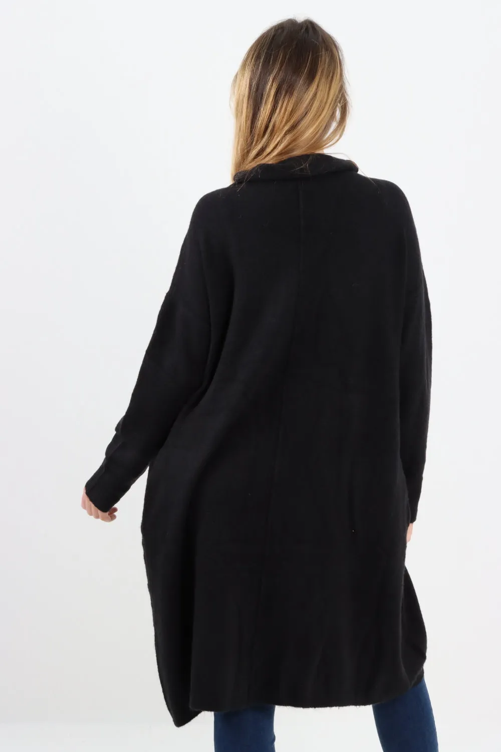 Italian Soft Knit Cowl Neck Tunic Top