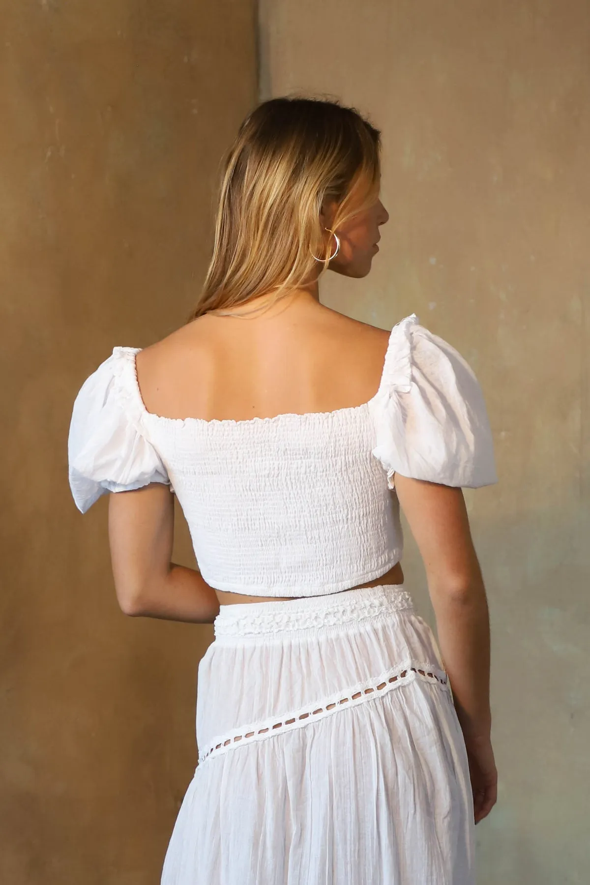 Jen's Pirate Booty Machado Top in Jibarita White