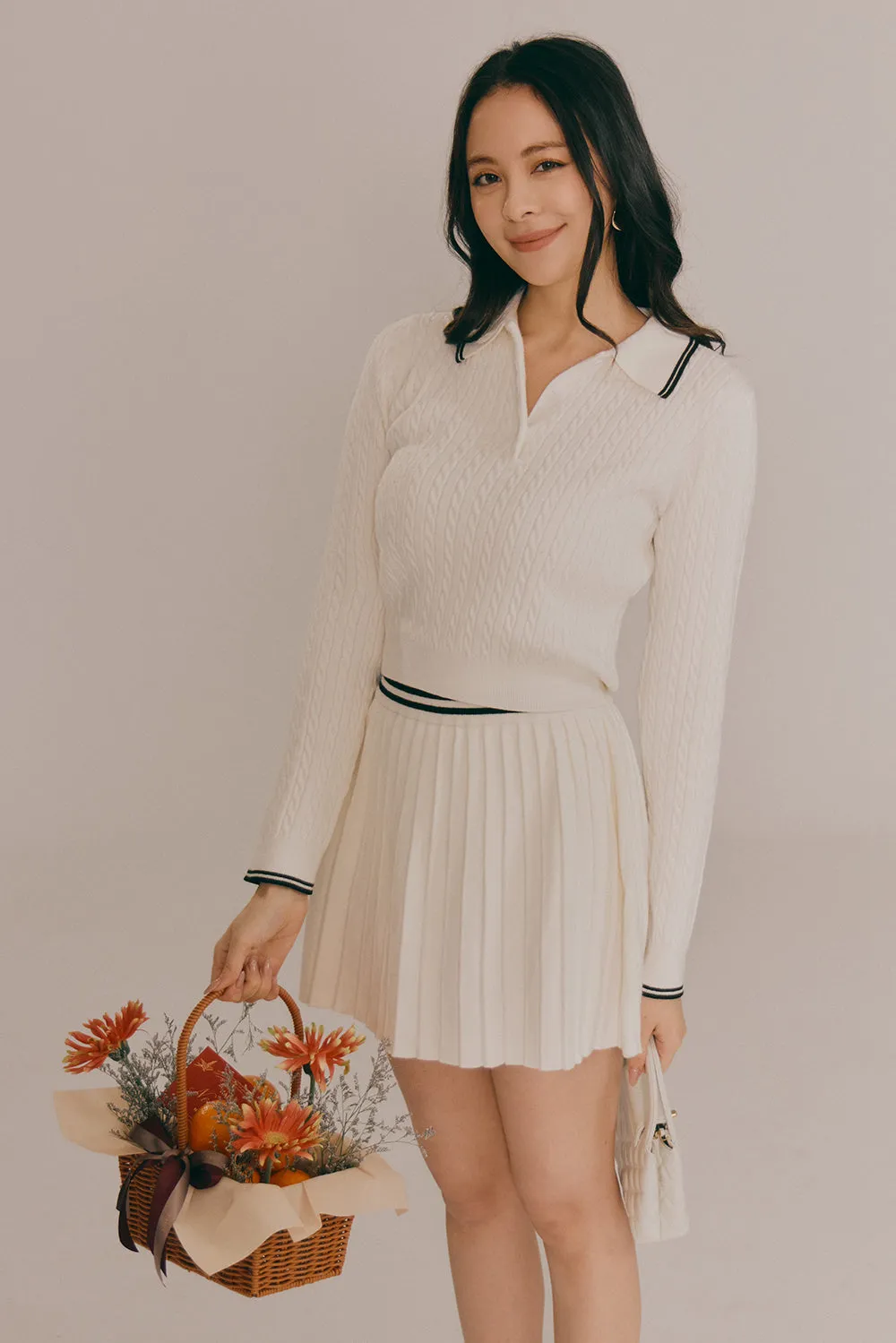 溫絨針織百褶短裙<br>Gentle Touch Pleated Mini Skirt