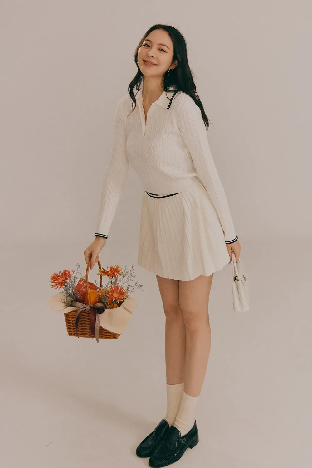 溫絨針織百褶短裙<br>Gentle Touch Pleated Mini Skirt