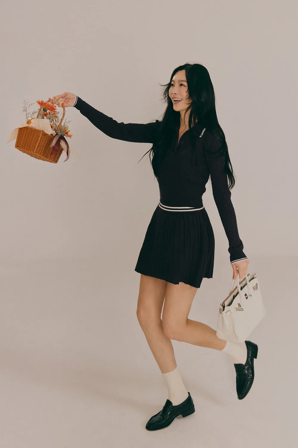 溫絨針織百褶短裙<br>Gentle Touch Pleated Mini Skirt