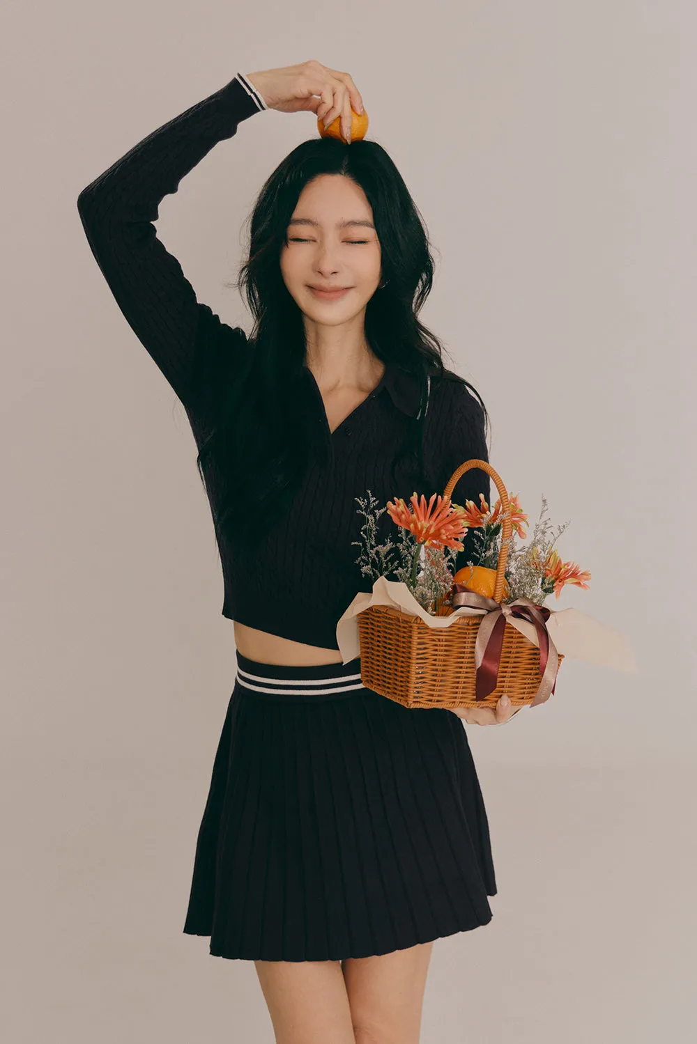溫絨針織百褶短裙<br>Gentle Touch Pleated Mini Skirt