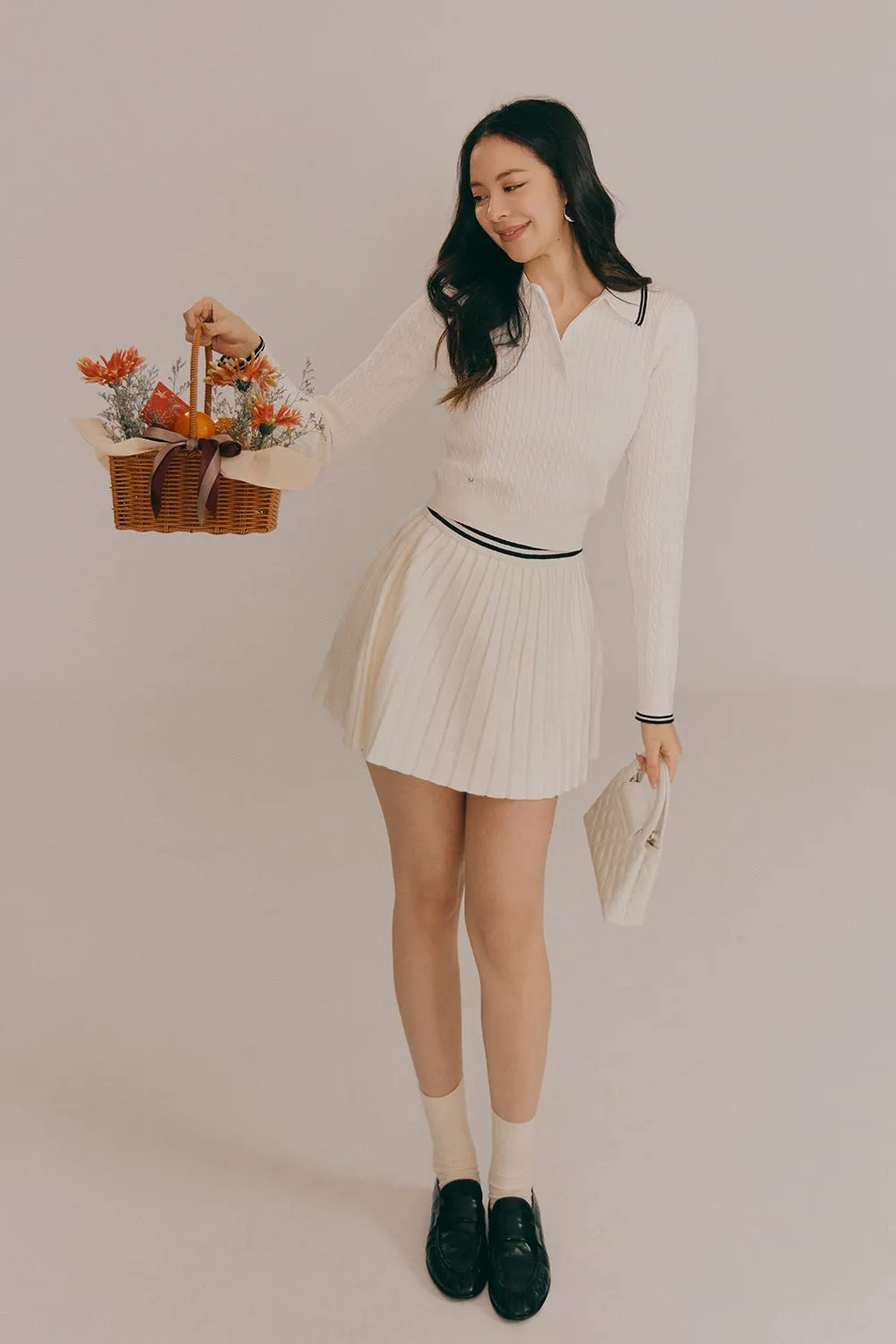 溫絨針織百褶短裙<br>Gentle Touch Pleated Mini Skirt