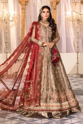MARIA.B. Mbroidered Heritage Edition – Burnt Gold and Maroon (BD-2401)