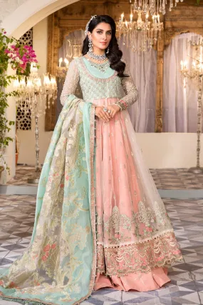 MARIA.B. Mbroidered Heritage Edition – Pearl White, Peach and Aqua (BD-2408)