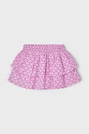 Mayoral Pull On Ruffle Skirt in Pink Floral Print: Size 2 to 8