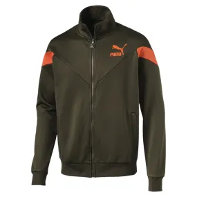 Mens Puma Mcs Track Zip Up Jacket In Dark Green