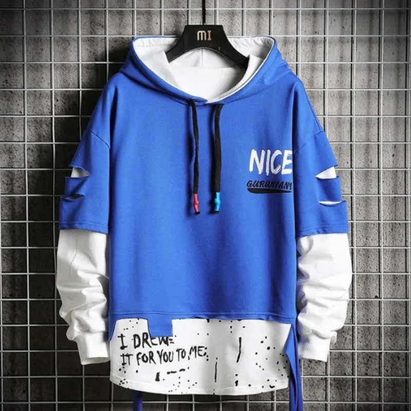Men's Streetwear Printed Pullover Hoodie
