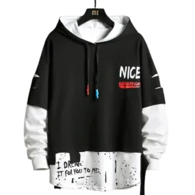 Men's Streetwear Printed Pullover Hoodie