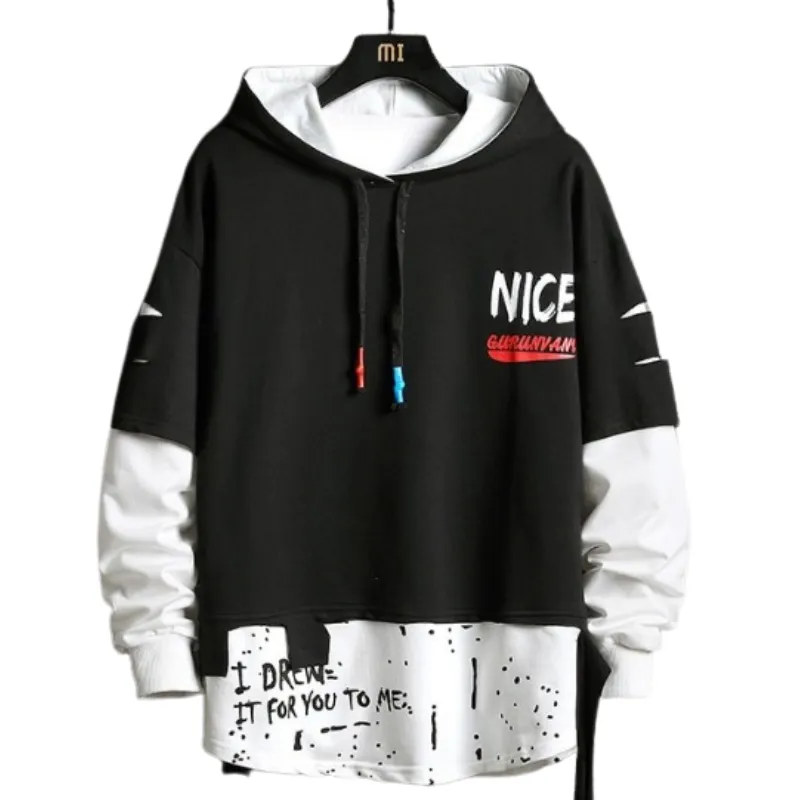 Men's Streetwear Printed Pullover Hoodie
