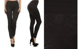 Metallic High Waist Leggings (Black Metallic)