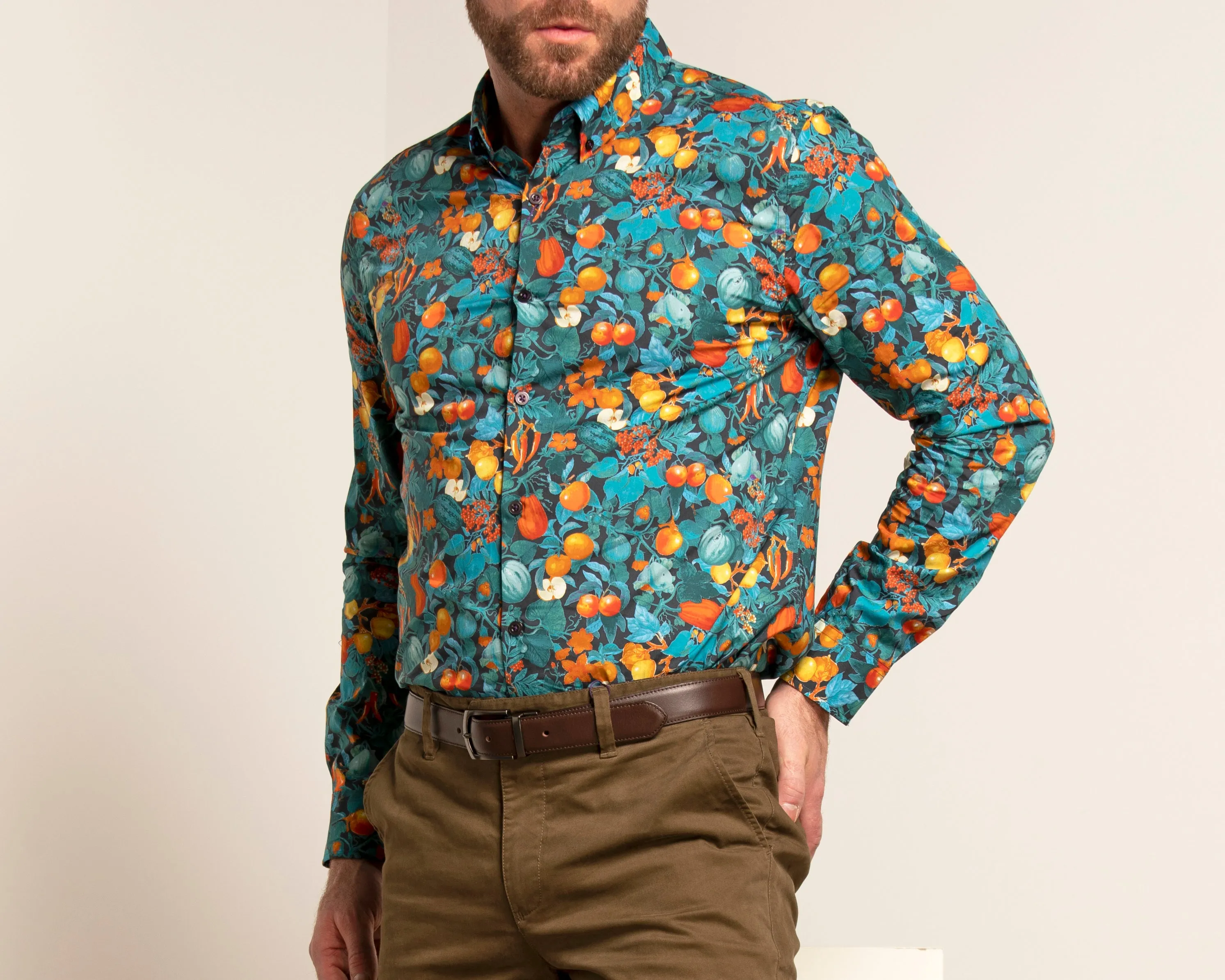 Mitchell Fruit and Veg Graphite Shirt