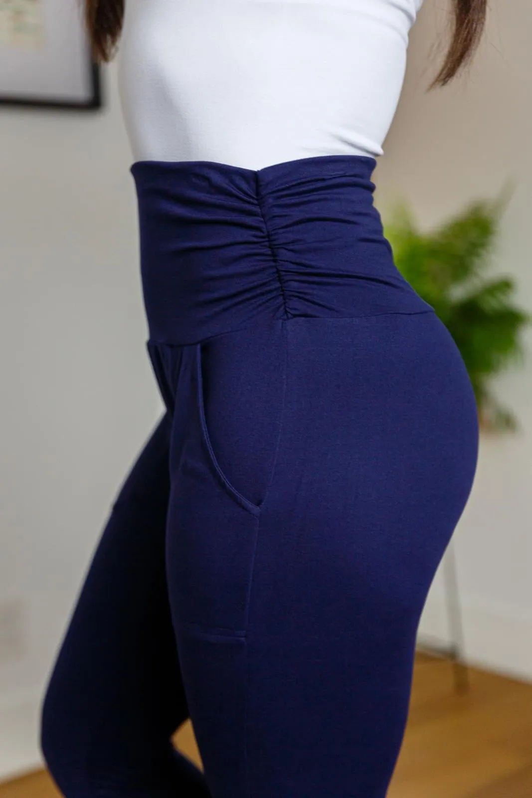 Navy High Waist Leggings