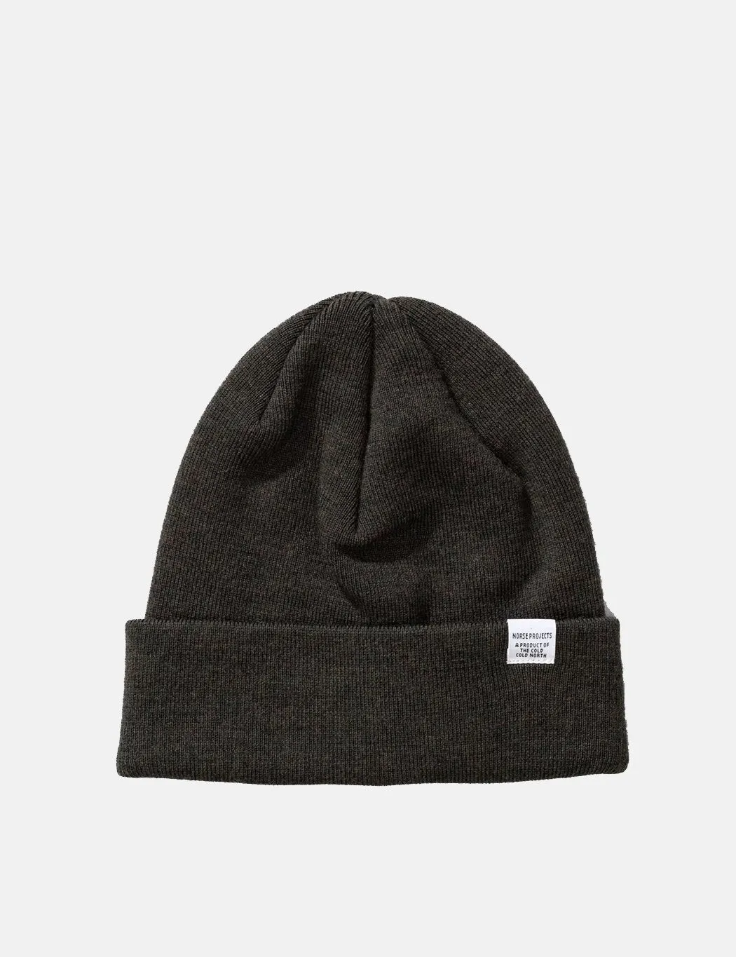 Norse Projects Top Beanie Hat (Wool) - Beech Green