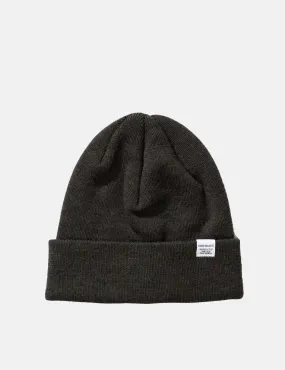 Norse Projects Top Beanie Hat (Wool) - Beech Green
