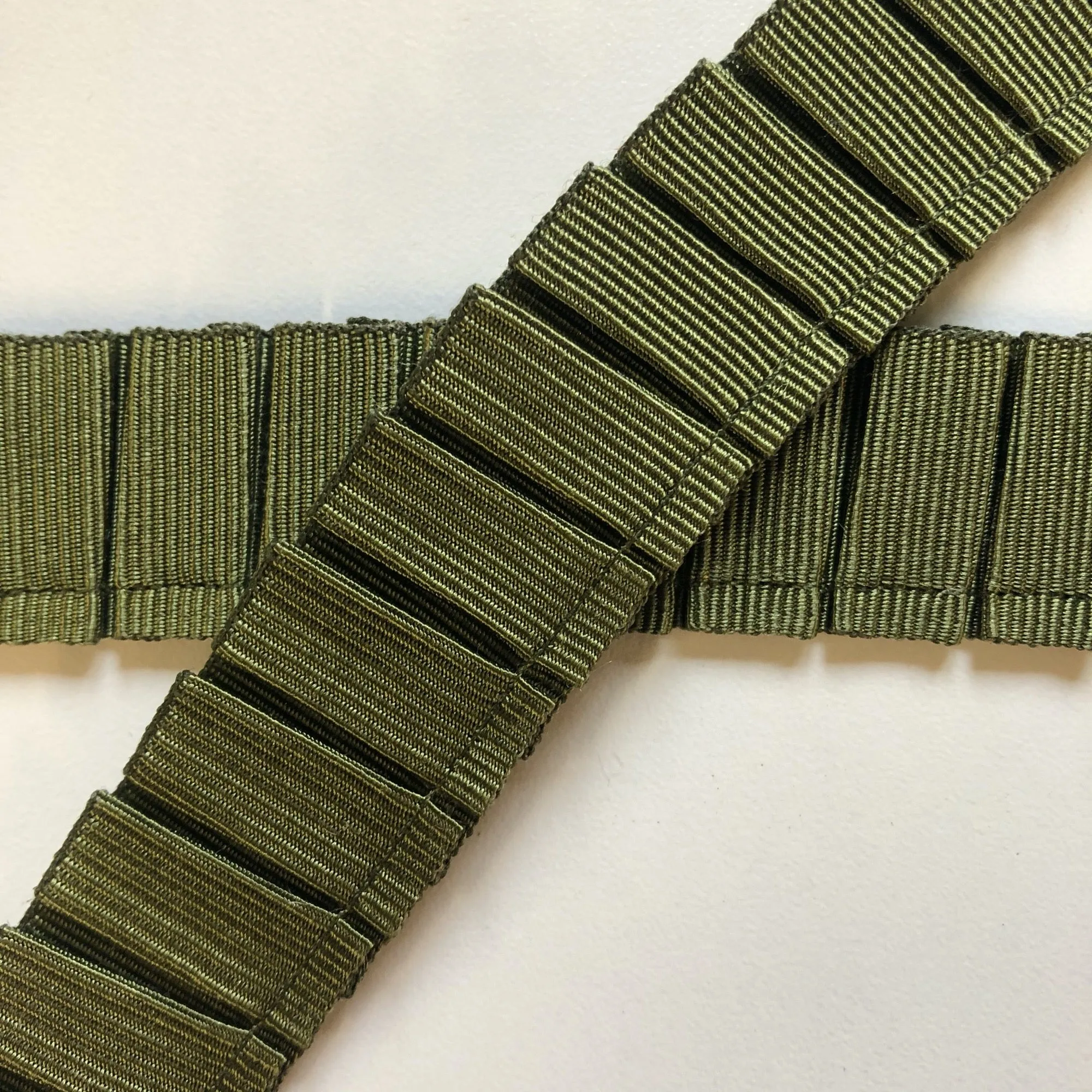 Olive High Quality Decorative Pleated Ribbon Trim by the yard
